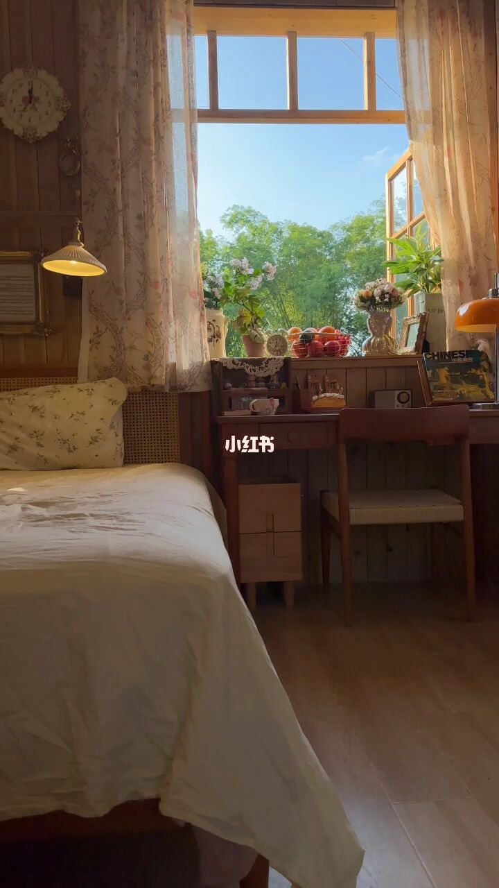 田园风小院生活-住进小森林里的温馨卧室